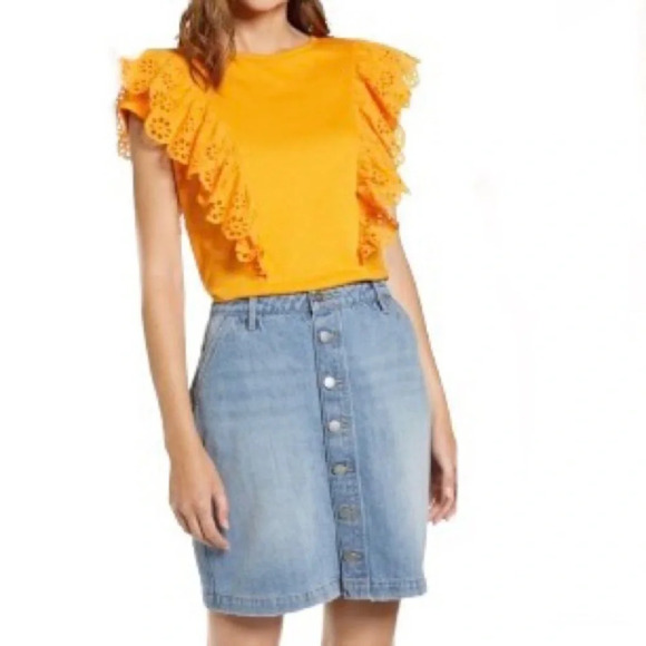 Rachel Parcell Eyelet Top - Picture 1 of 6